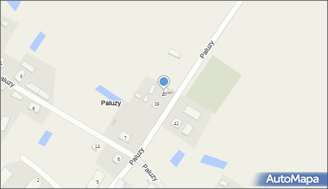 Paluzy, Paluzy, 40, mapa Paluzy