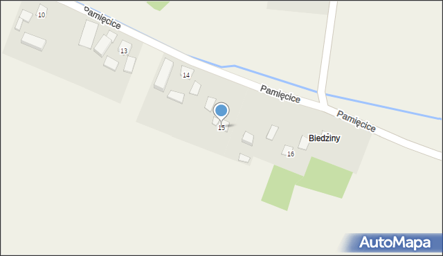 Pamięcice, Pamięcice, 15, mapa Pamięcice