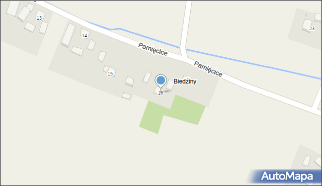 Pamięcice, Pamięcice, 16, mapa Pamięcice