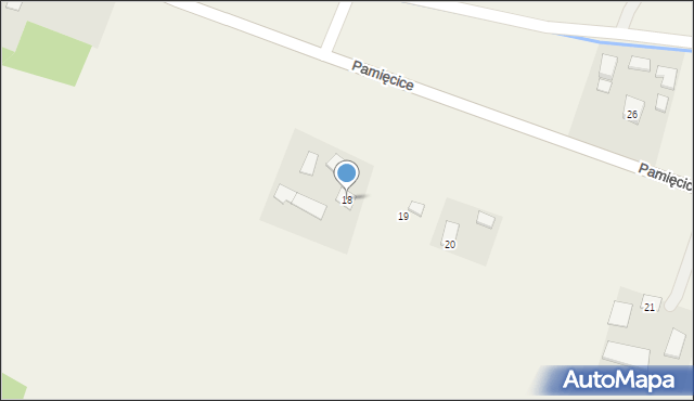 Pamięcice, Pamięcice, 18, mapa Pamięcice