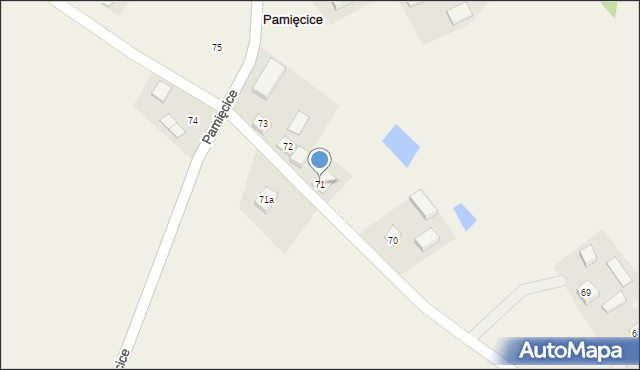 Pamięcice, Pamięcice, 71, mapa Pamięcice