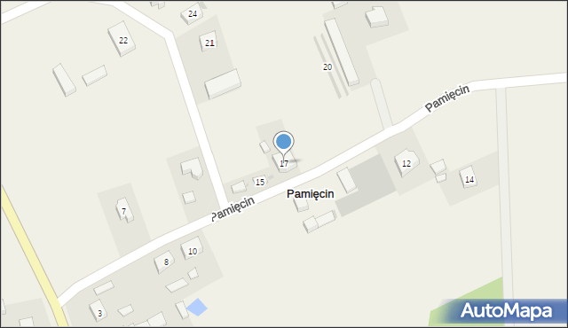 Pamięcin, Pamięcin, 17, mapa Pamięcin