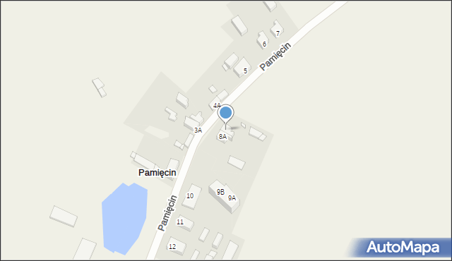 Pamięcin, Pamięcin, 8B, mapa Pamięcin