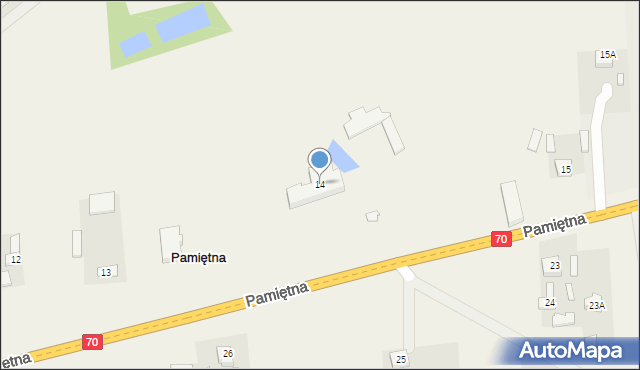 Pamiętna, Pamiętna, 14, mapa Pamiętna