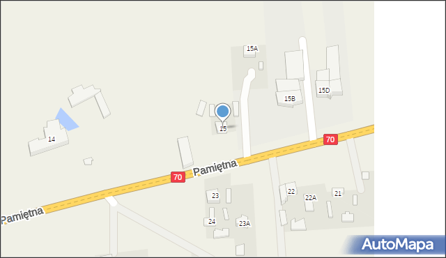 Pamiętna, Pamiętna, 15, mapa Pamiętna