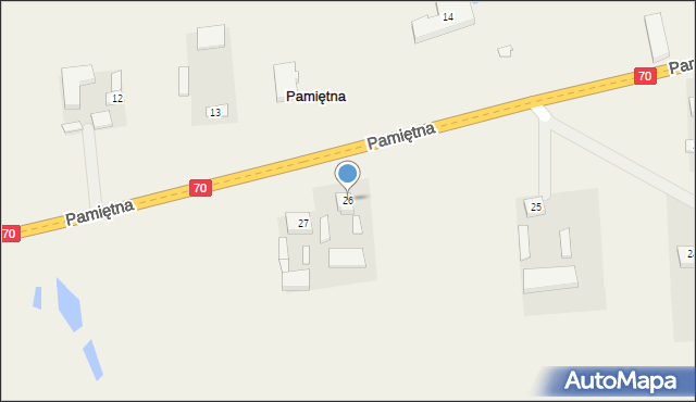 Pamiętna, Pamiętna, 26, mapa Pamiętna