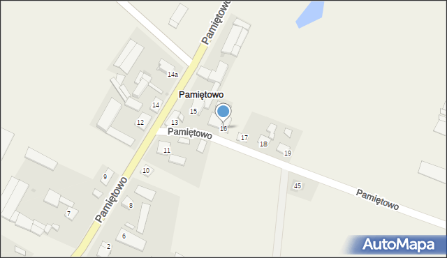 Pamiętowo, Pamiętowo, 16, mapa Pamiętowo