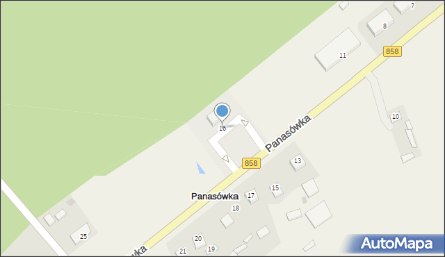 Panasówka, Panasówka, 16, mapa Panasówka