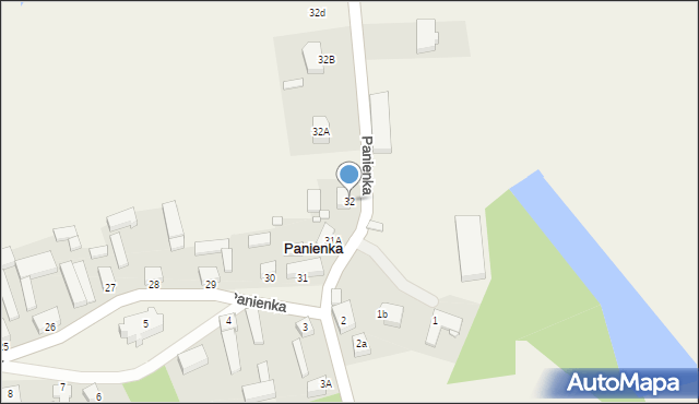 Panienka, Panienka, 32, mapa Panienka