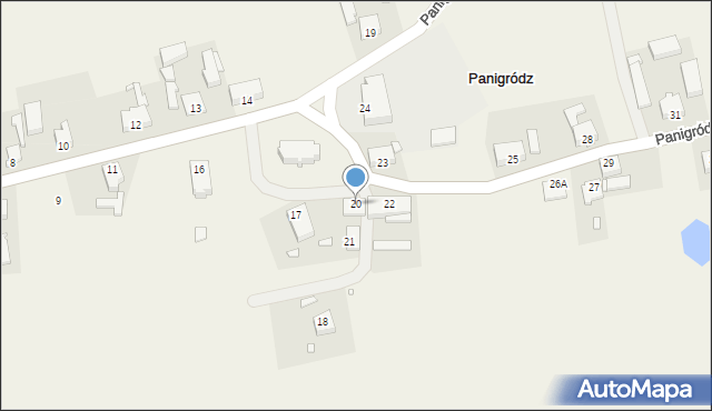 Panigródz, Panigródz, 20, mapa Panigródz