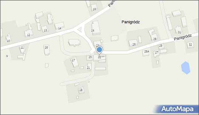 Panigródz, Panigródz, 22, mapa Panigródz