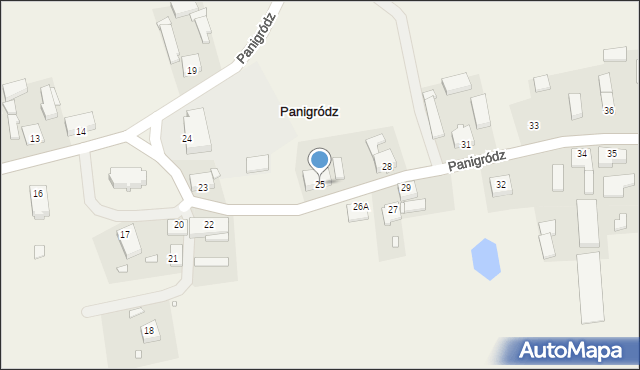 Panigródz, Panigródz, 25, mapa Panigródz