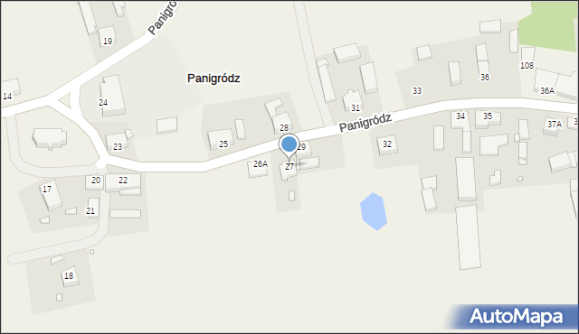 Panigródz, Panigródz, 27, mapa Panigródz