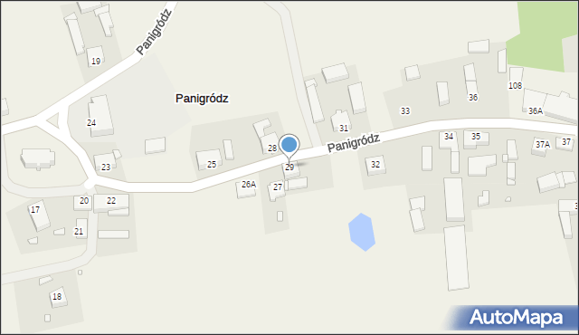 Panigródz, Panigródz, 29, mapa Panigródz