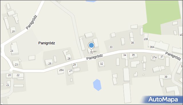 Panigródz, Panigródz, 31, mapa Panigródz