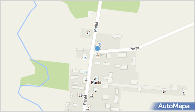 Pańki, Pańki, 18, mapa Pańki