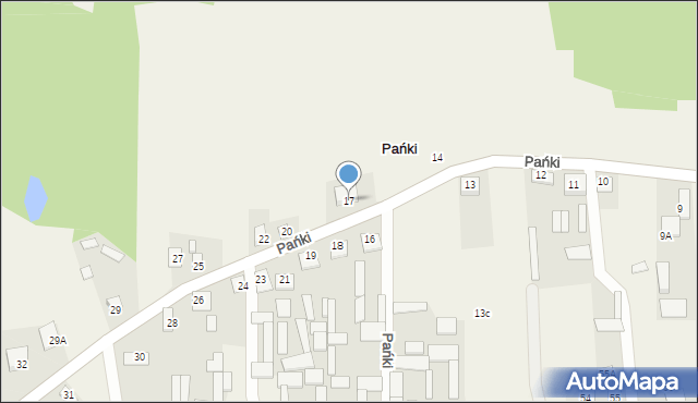 Pańki, Pańki, 17, mapa Pańki