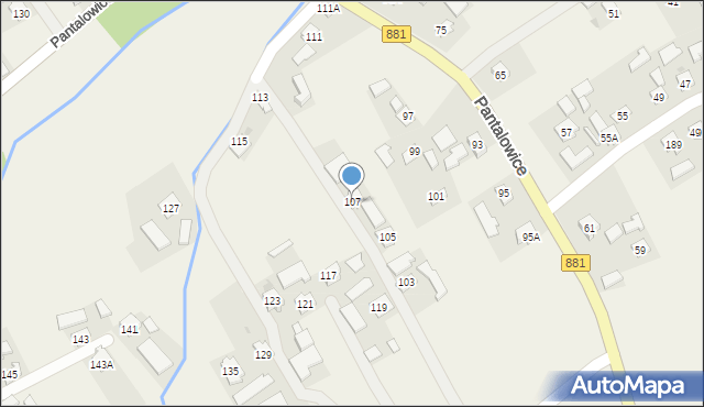 Pantalowice, Pantalowice, 107, mapa Pantalowice