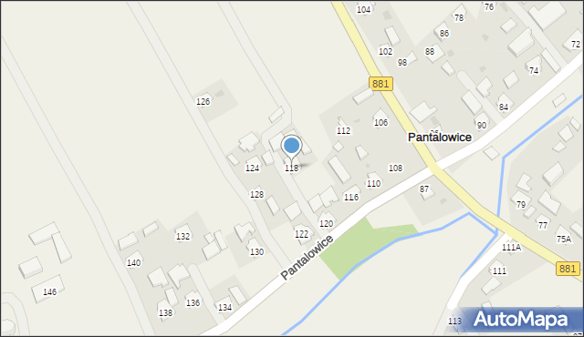 Pantalowice, Pantalowice, 118, mapa Pantalowice