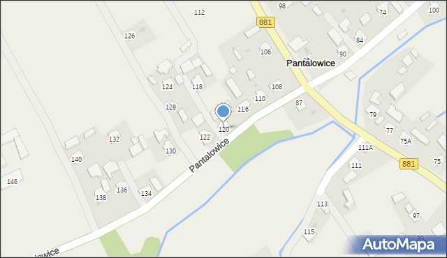 Pantalowice, Pantalowice, 120, mapa Pantalowice