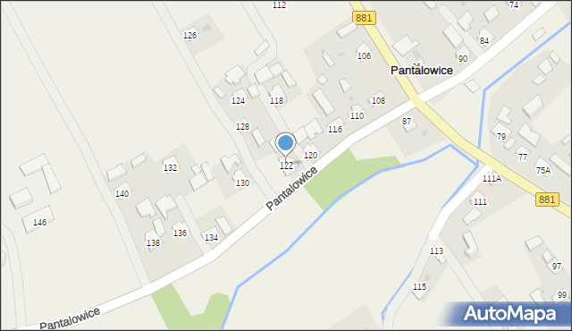 Pantalowice, Pantalowice, 122, mapa Pantalowice