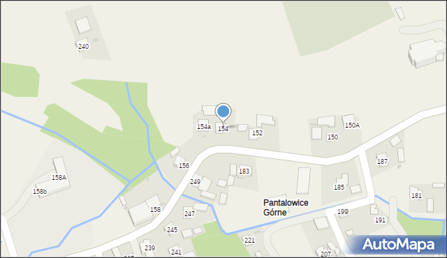 Pantalowice, Pantalowice, 154, mapa Pantalowice