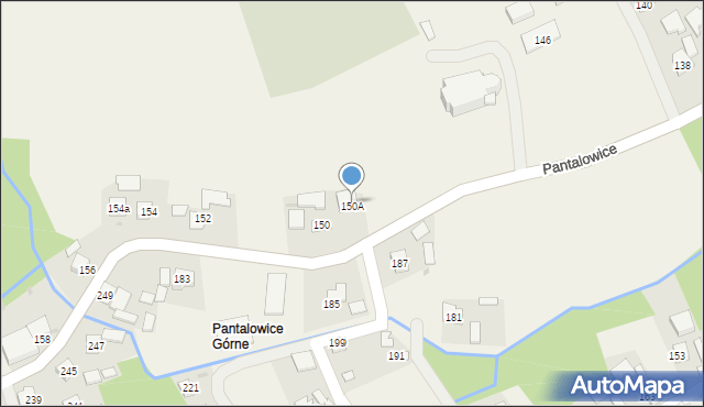 Pantalowice, Pantalowice, 156A, mapa Pantalowice