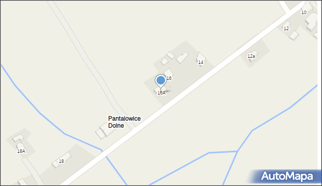Pantalowice, Pantalowice, 16A, mapa Pantalowice