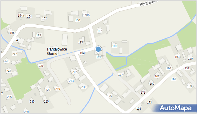 Pantalowice, Pantalowice, 191, mapa Pantalowice