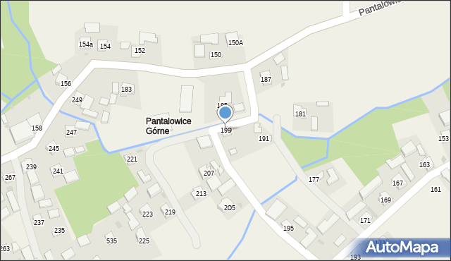 Pantalowice, Pantalowice, 199, mapa Pantalowice