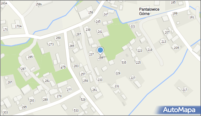 Pantalowice, Pantalowice, 235, mapa Pantalowice