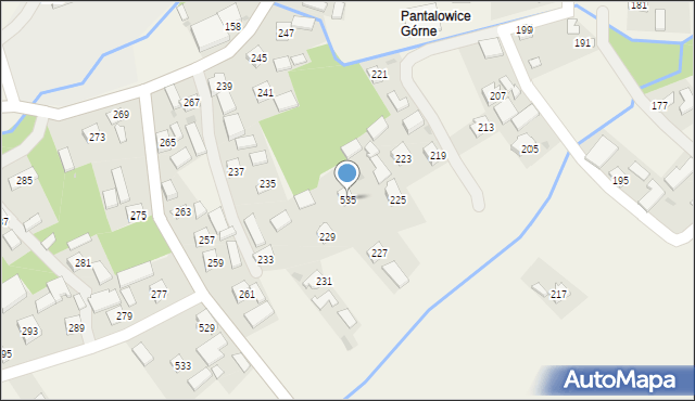 Pantalowice, Pantalowice, 535, mapa Pantalowice