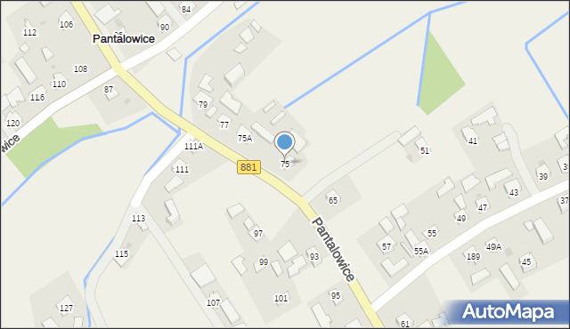 Pantalowice, Pantalowice, 75, mapa Pantalowice