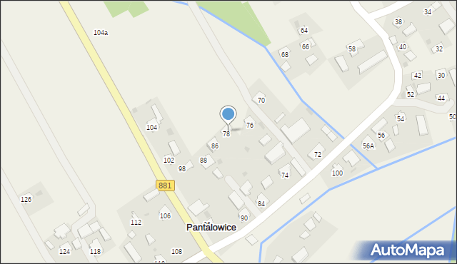 Pantalowice, Pantalowice, 80, mapa Pantalowice