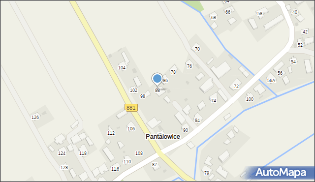 Pantalowice, Pantalowice, 88, mapa Pantalowice