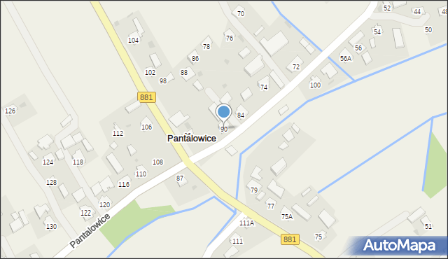 Pantalowice, Pantalowice, 90, mapa Pantalowice