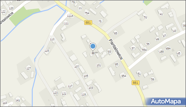 Pantalowice, Pantalowice, 99, mapa Pantalowice