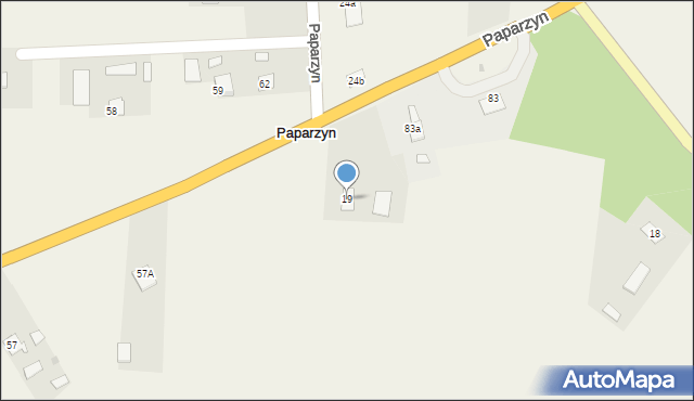 Paparzyn, Paparzyn, 19, mapa Paparzyn