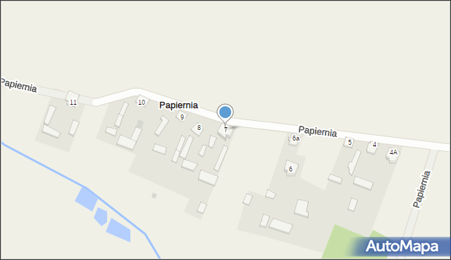 Papiernia, Papiernia, 7, mapa Papiernia