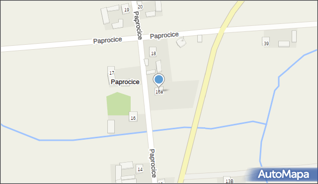 Paprocice, Paprocice, 16a, mapa Paprocice