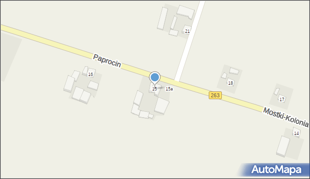 Paprocin, Paprocin, 15, mapa Paprocin
