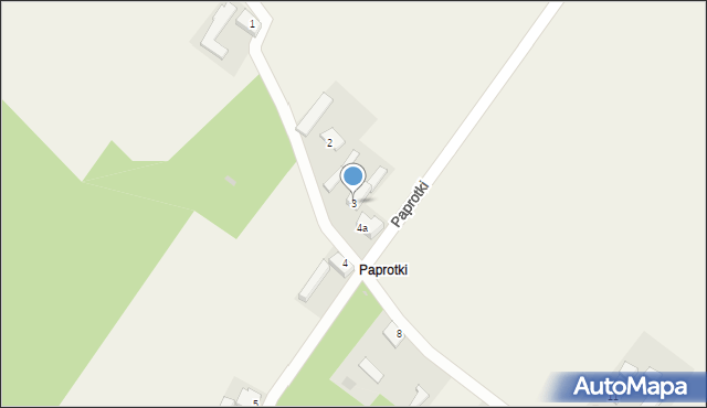 Paprotki, Paprotki, 3, mapa Paprotki