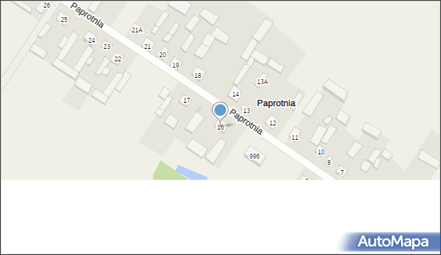 Paprotnia, Paprotnia, 16, mapa Paprotnia