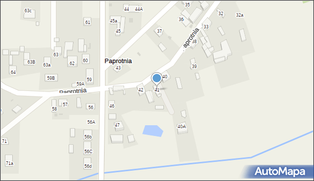 Paprotnia, Paprotnia, 41, mapa Paprotnia