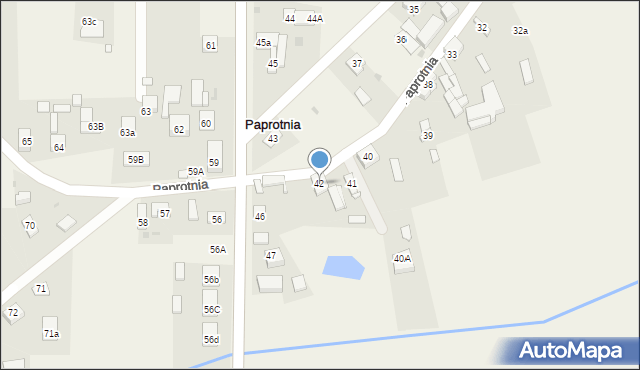 Paprotnia, Paprotnia, 42, mapa Paprotnia