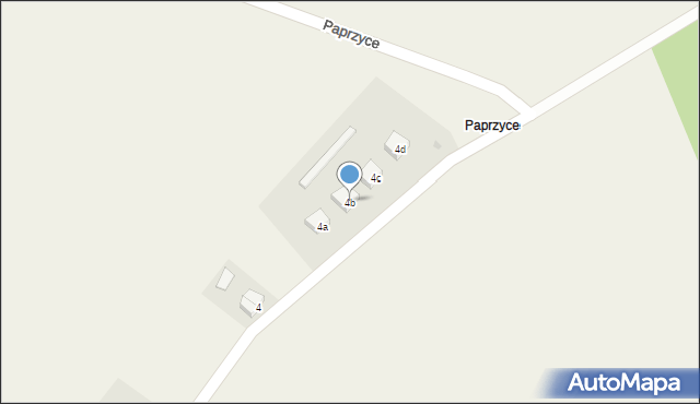 Paprzyce, Paprzyce, 4b, mapa Paprzyce