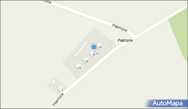 Paprzyce, Paprzyce, 4c, mapa Paprzyce