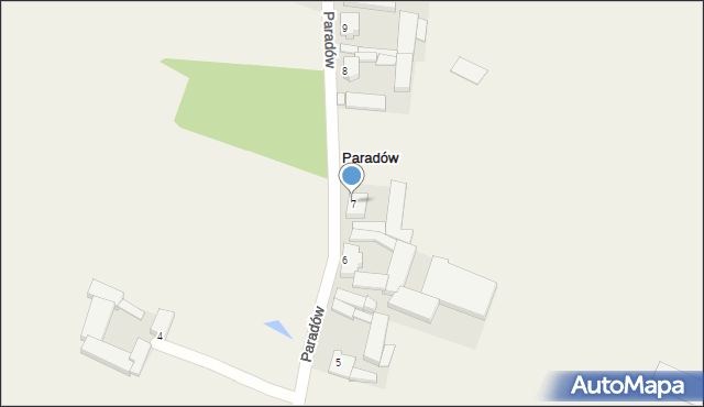 Paradów, Paradów, 7, mapa Paradów