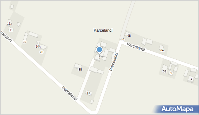 Parcelanci, Parcelanci, 7, mapa Parcelanci