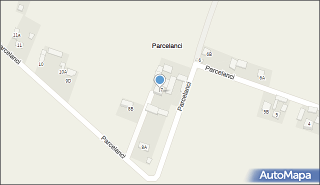 Parcelanci, Parcelanci, 8, mapa Parcelanci